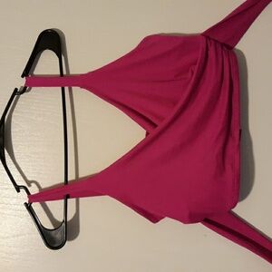 Fashion Nova Cha Cha Tonight Fuchsia Crop Festival Tank Cami Halter Top sz L